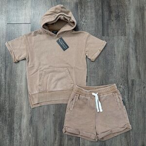 Little Bipsy Acid Washed Taupe Set